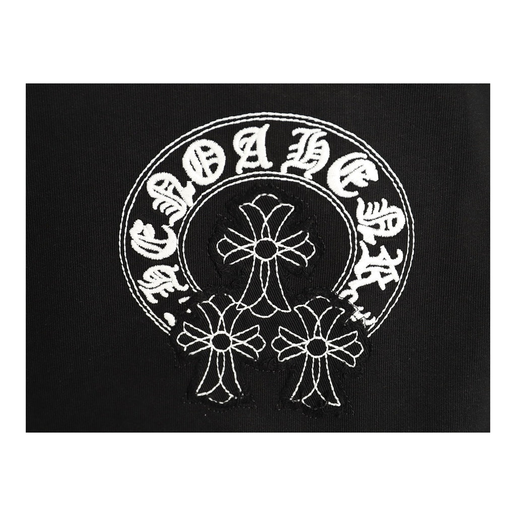 Chrome Hearts chest horseshoe and cross embroidery detail