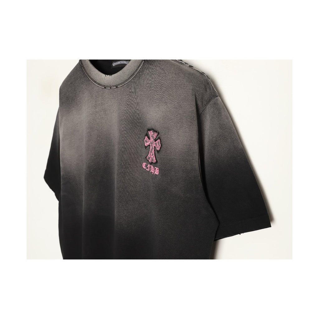Chrome Hearts washed finish and chest applique detail