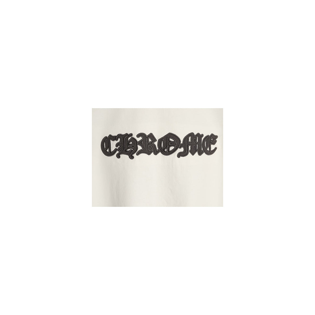 Chrome Hearts Gothic chest lettering applique detail