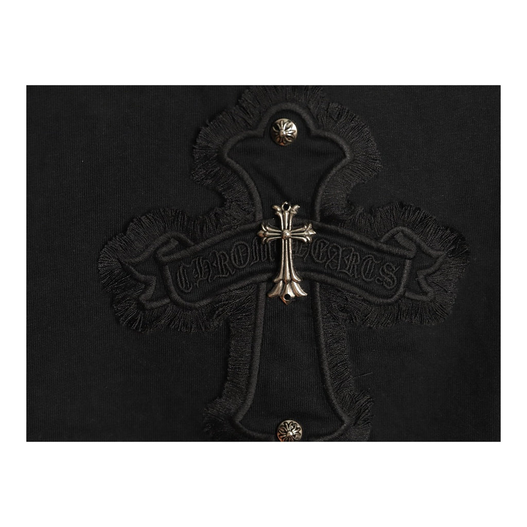 Chrome Hearts chest cross applique detail