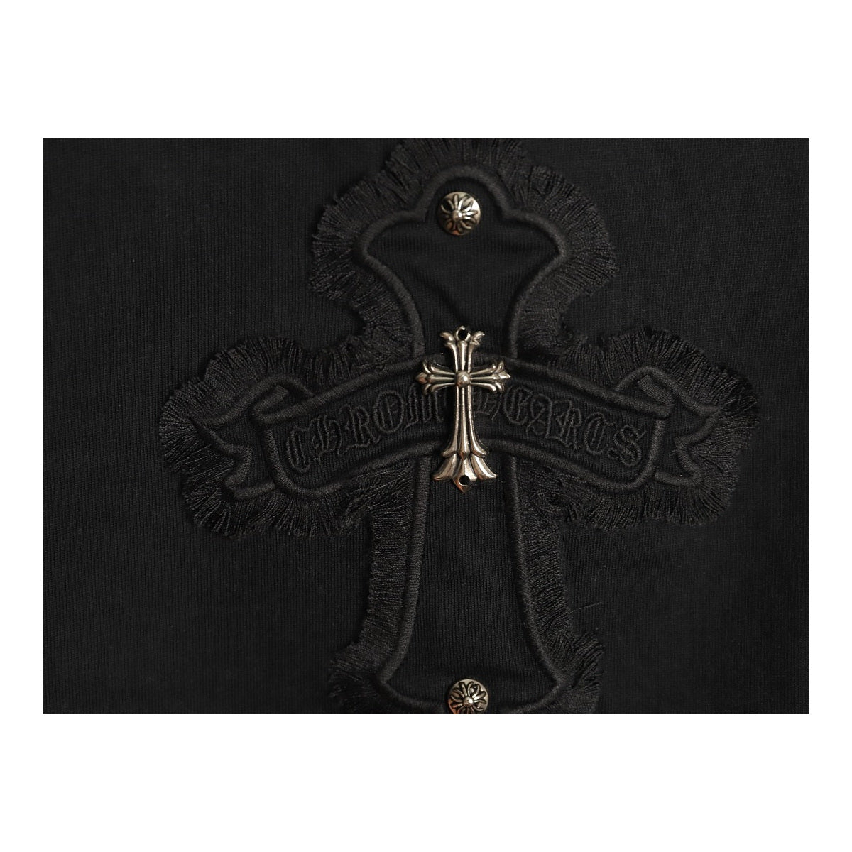 Chrome Hearts chest cross applique detail