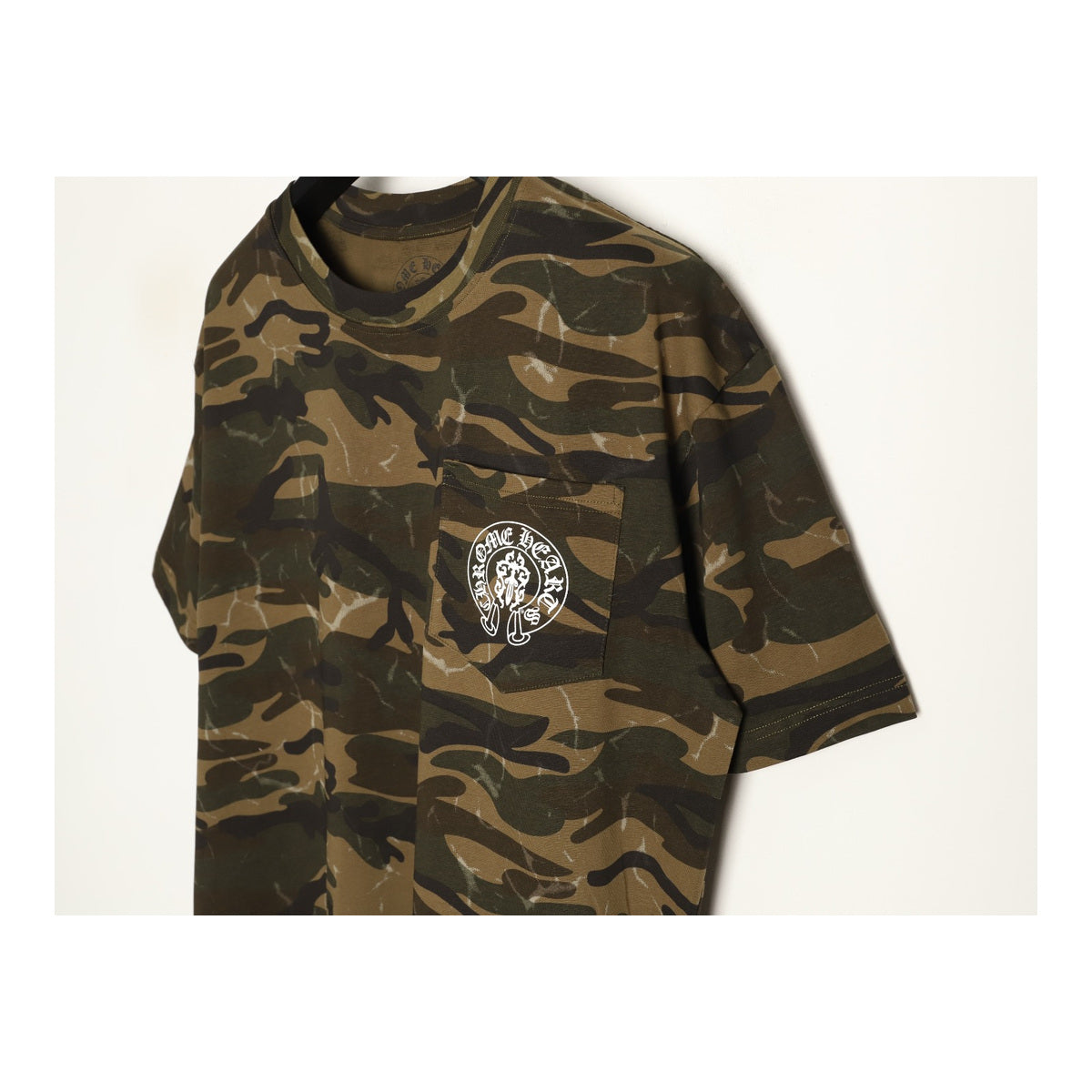 Chrome Hearts camouflage chest pocket graphic detail