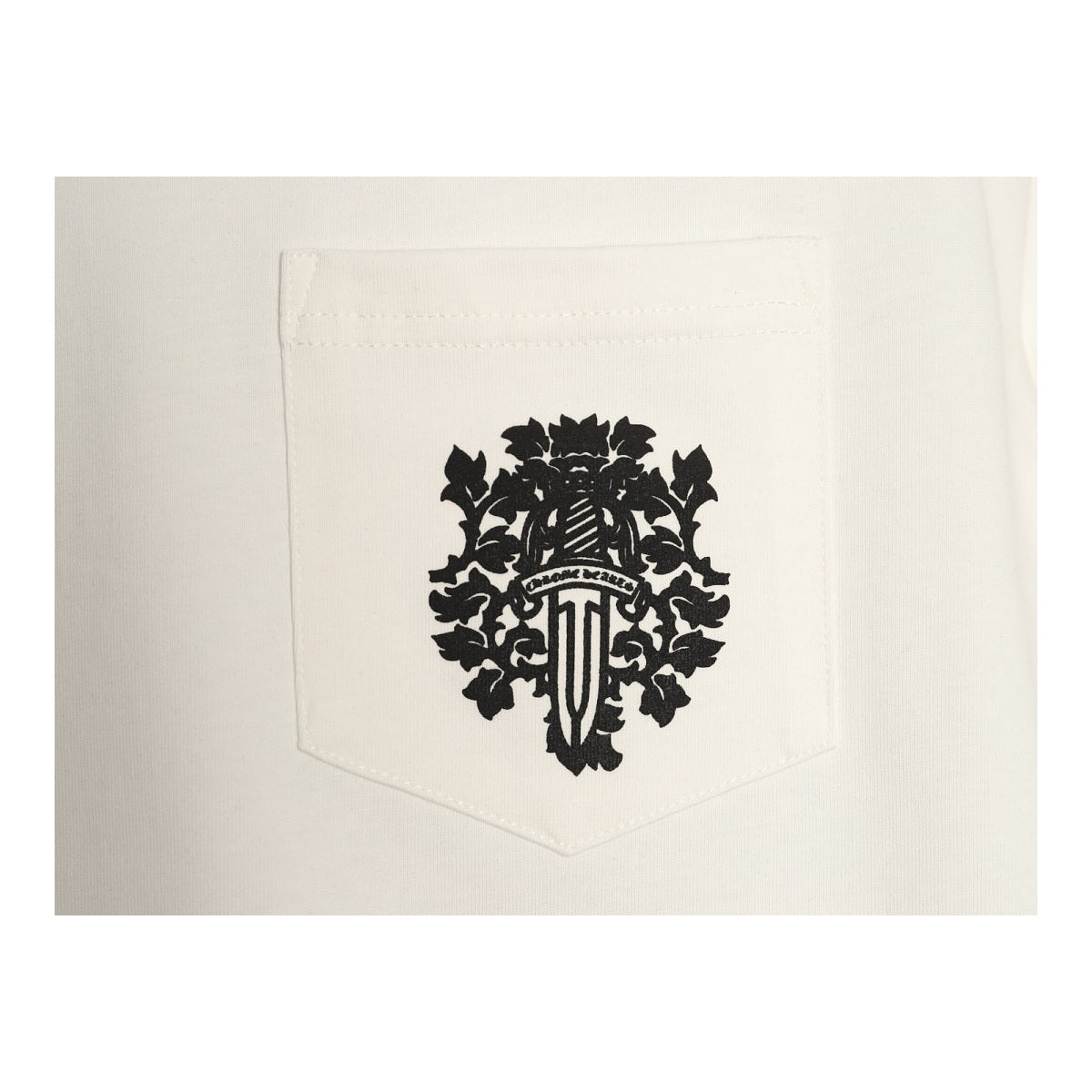 Chrome Hearts ornate dagger pocket graphic detail