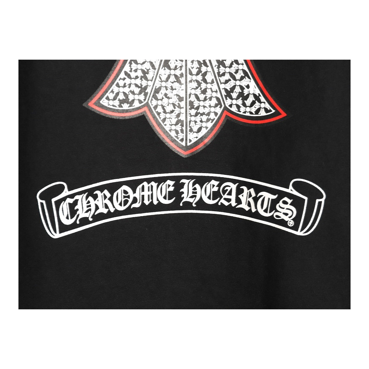 Chrome Hearts ornate Cross back print detail