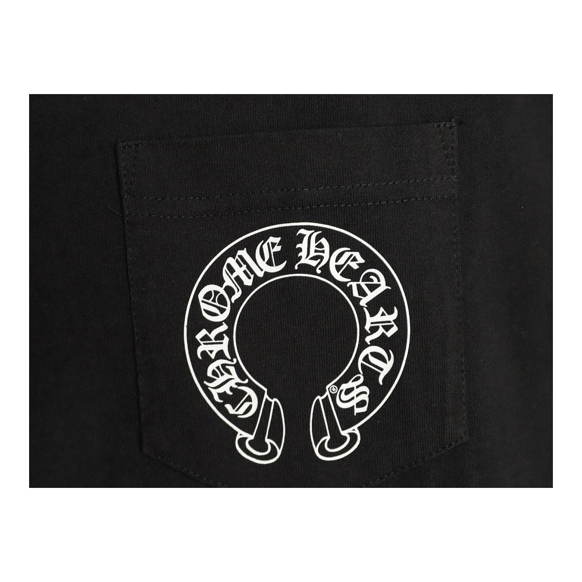 Chrome Hearts open horseshoe pocket graphic detail