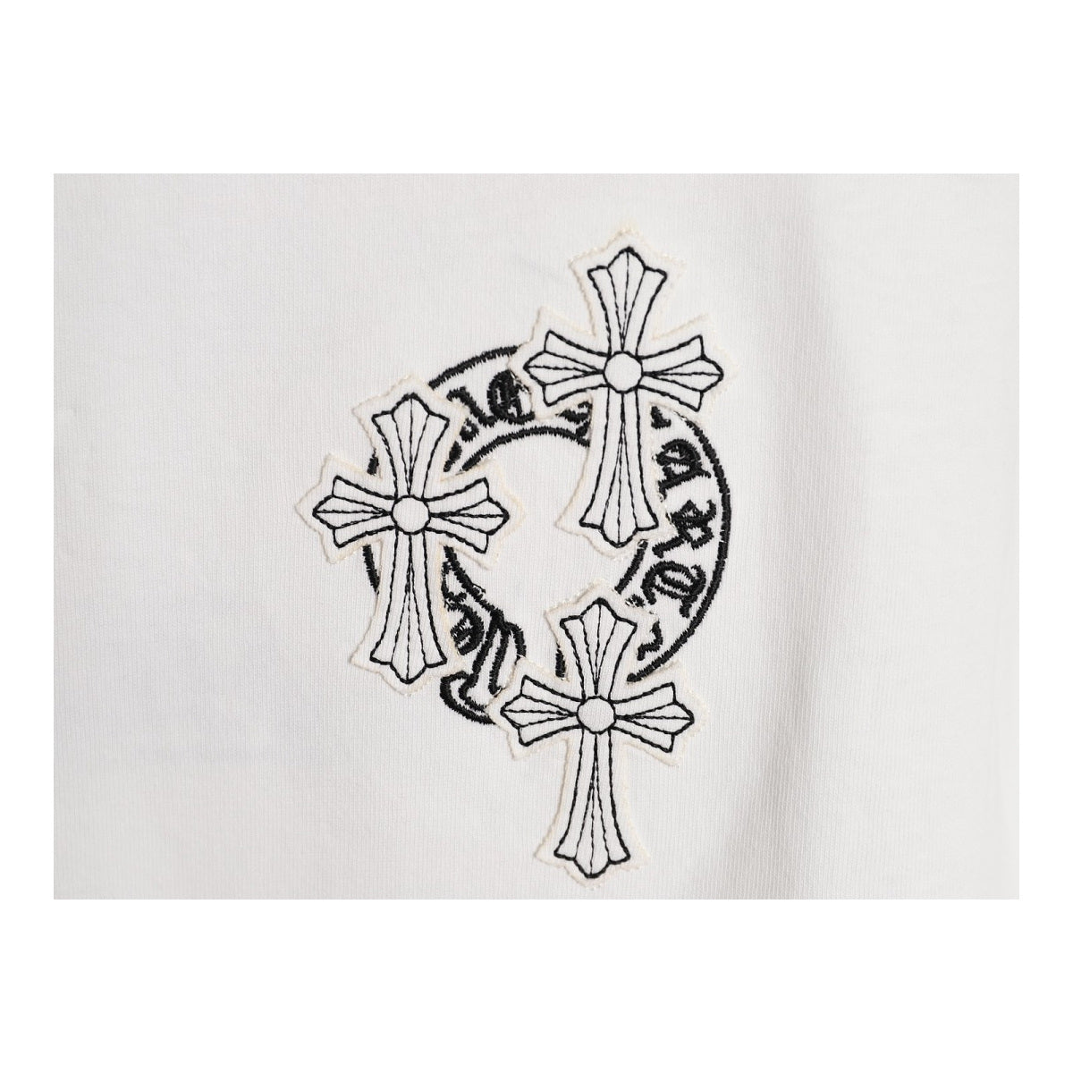 Chrome Hearts chest cross embroidery detail