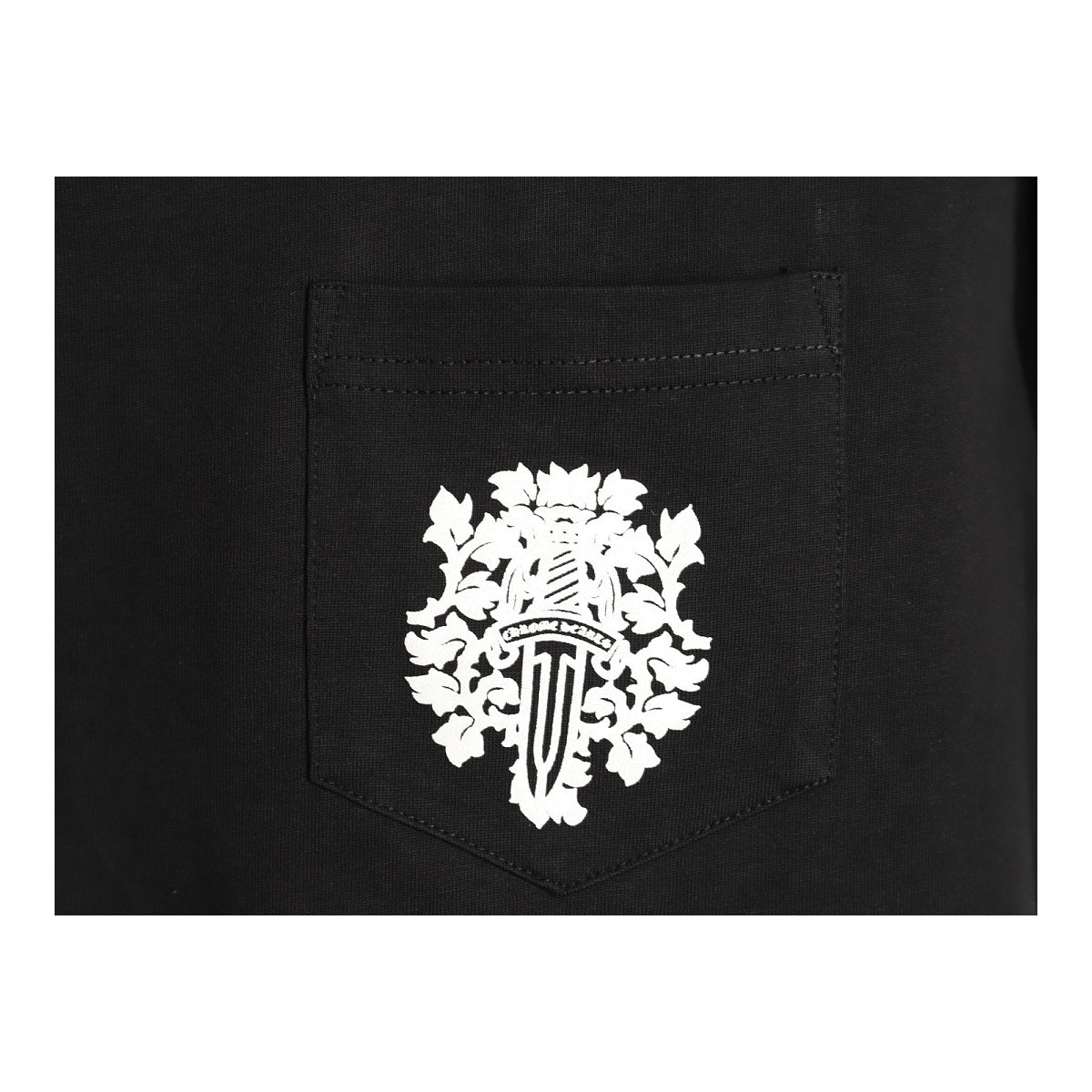 Chrome Hearts ornate dagger pocket graphic detail