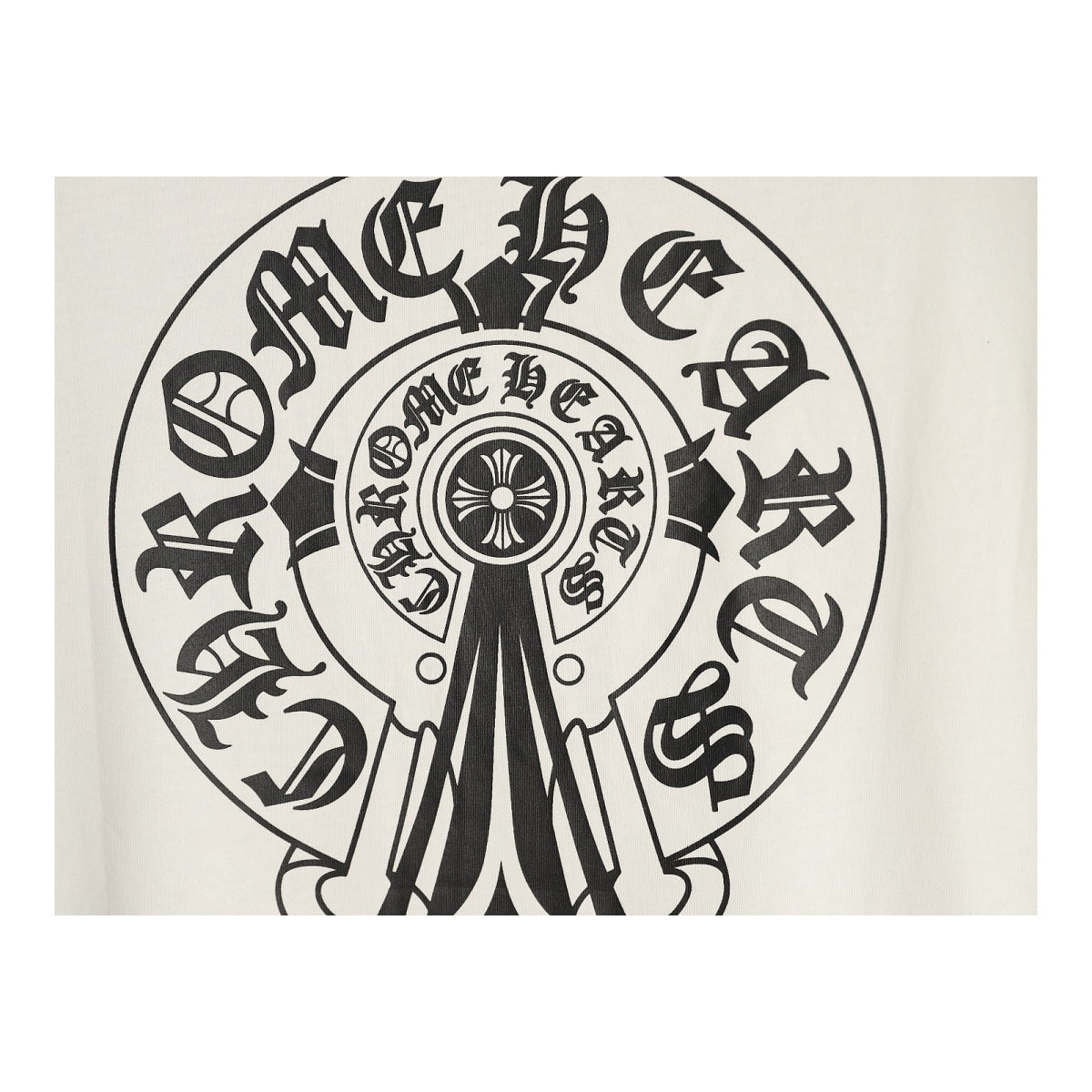 Chrome Hearts cream back graphic detail