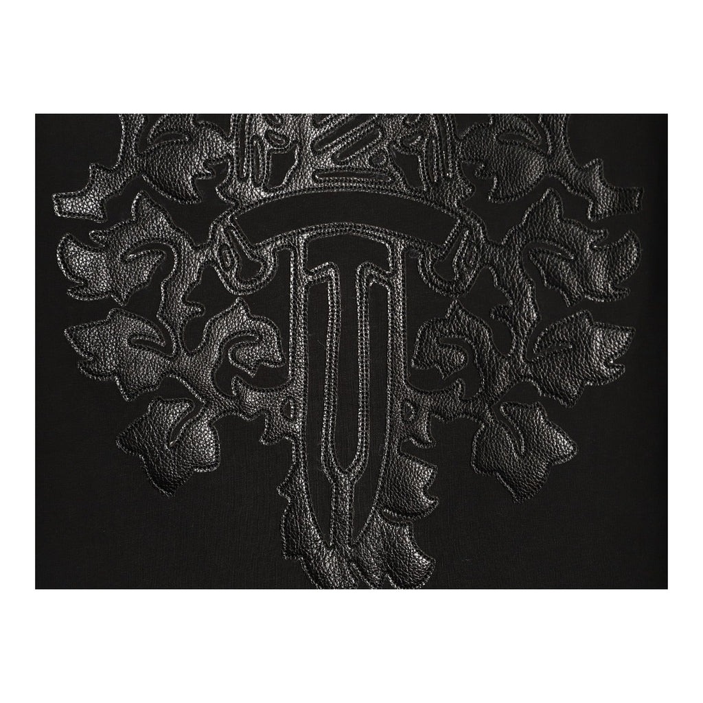 Chrome Hearts tonal ornate leather back applique detail