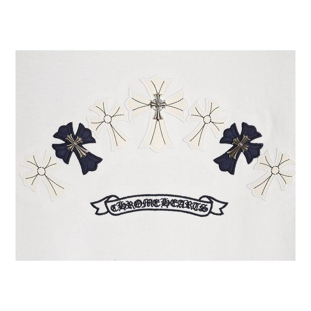 Chrome Hearts cross arc back embroidery detail