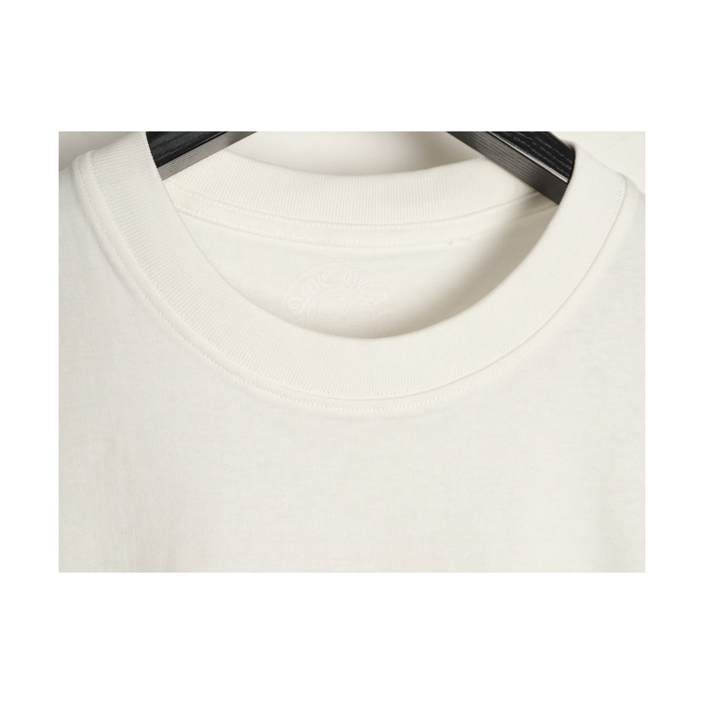 Chrome Hearts cream ribbed collar and fabric detail