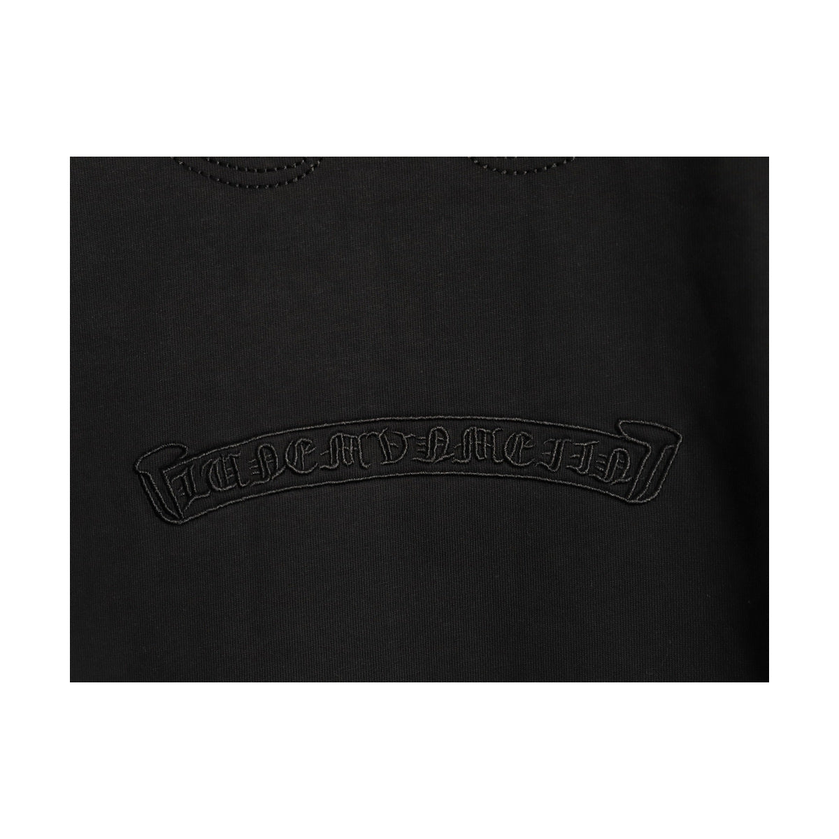 Chrome Hearts washed black tonal cross embroidery detail