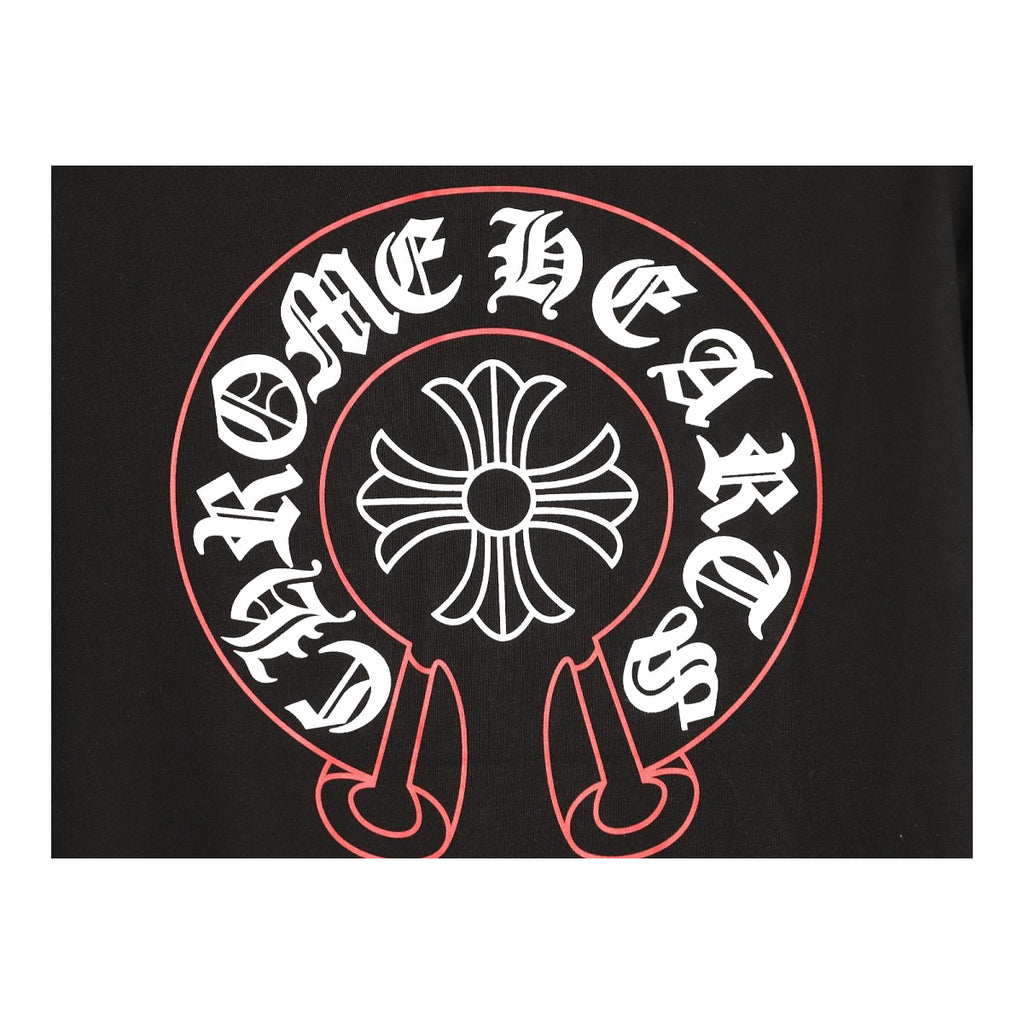 Chrome Hearts multicolor Horseshoe back graphic detail on black