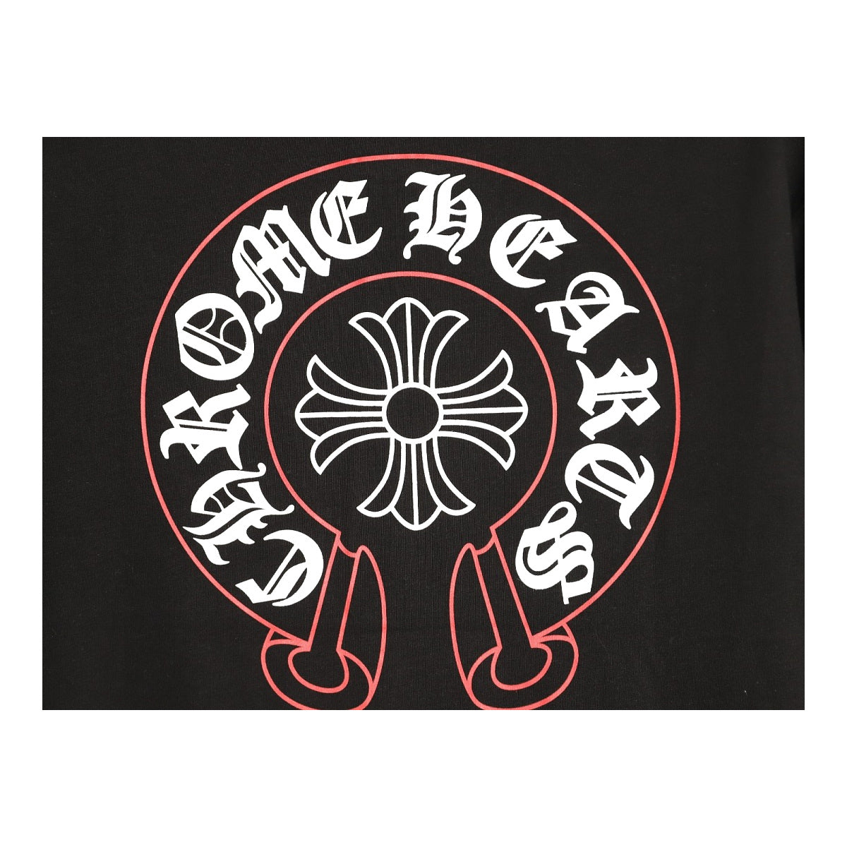 Chrome Hearts multicolor Horseshoe back graphic detail on black