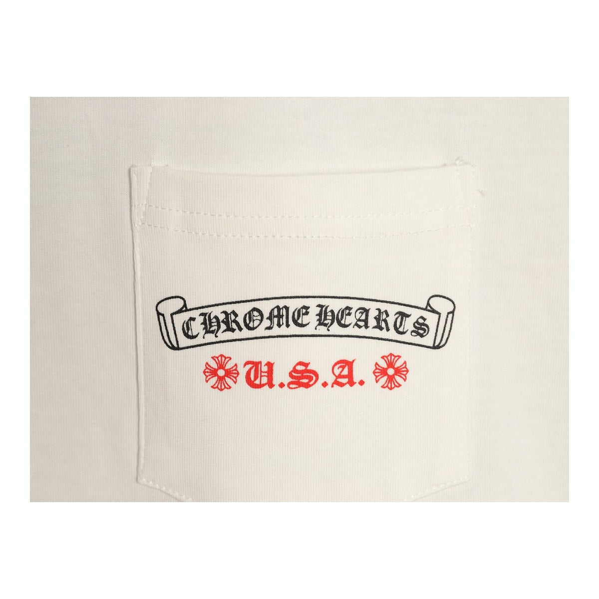 Chrome Hearts front pocket graphic detail