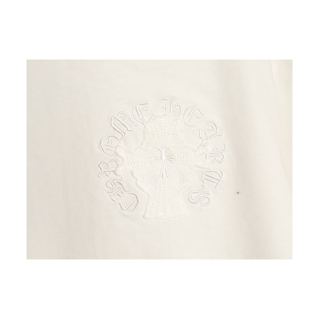 Chrome Hearts white tonal embroidered cross detail
