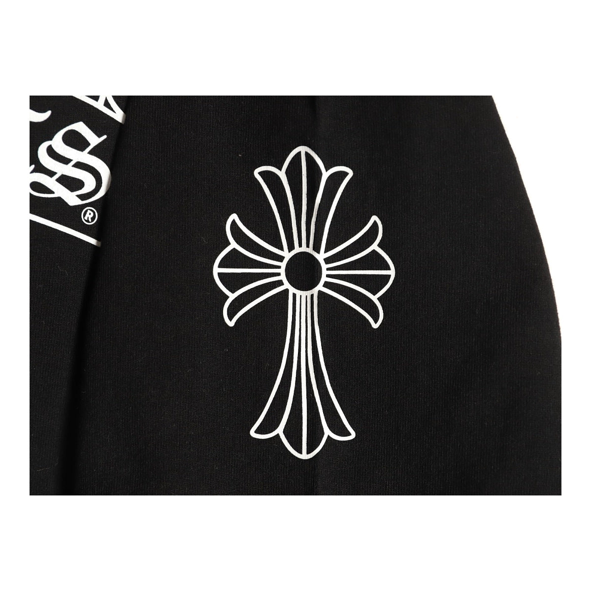 Chrome Hearts sleeve cross graphic detail