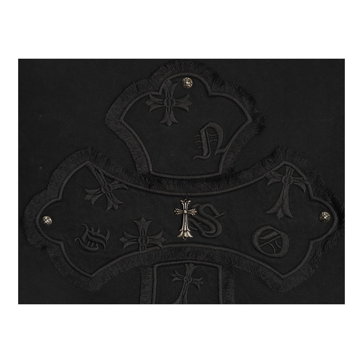 Chrome Hearts large back cross applique detail