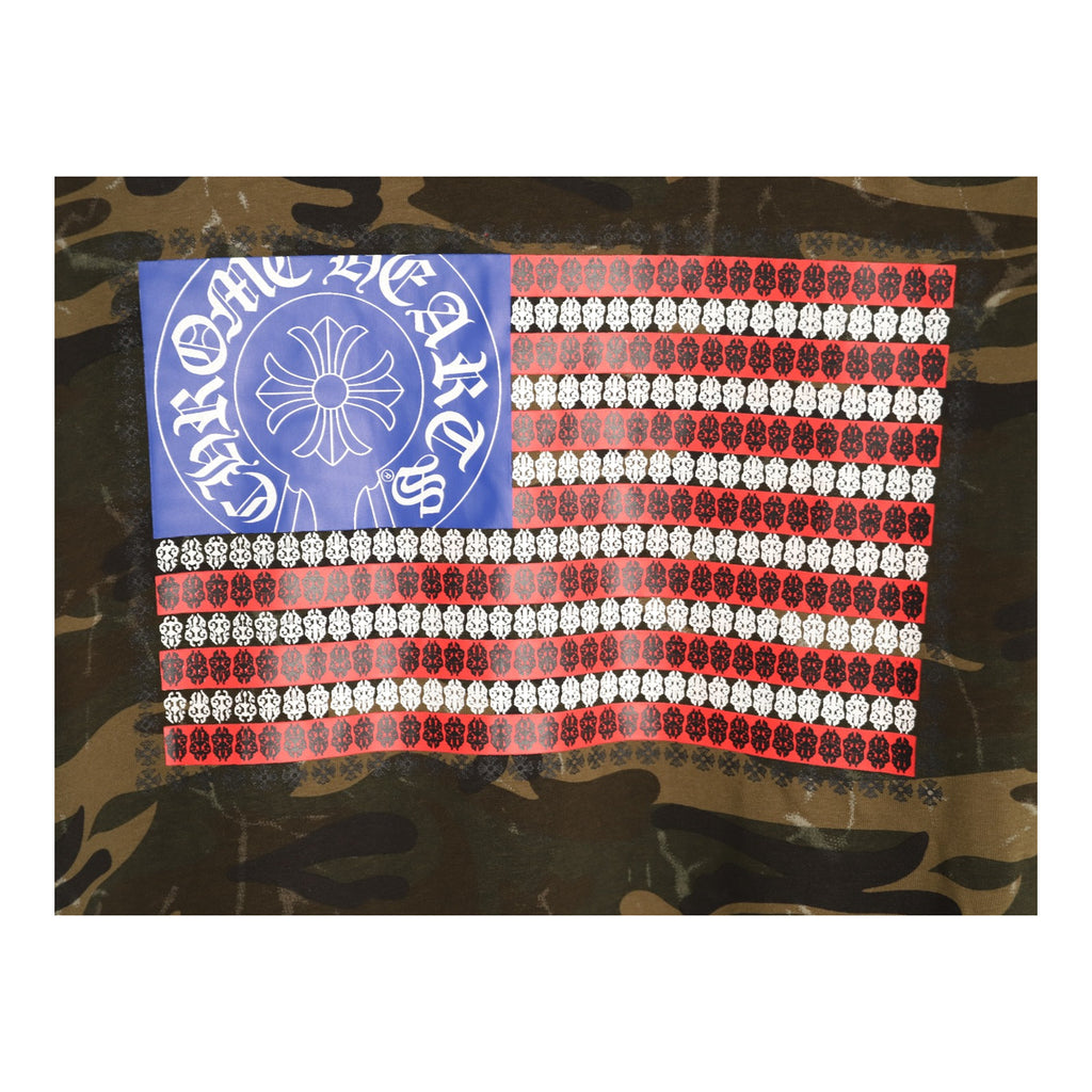 Chrome Hearts flag back graphic detail