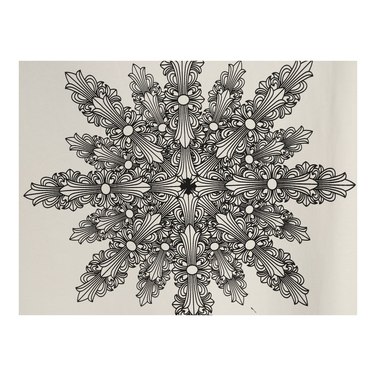 Chrome Hearts kaleidoscope Cross back graphic detail