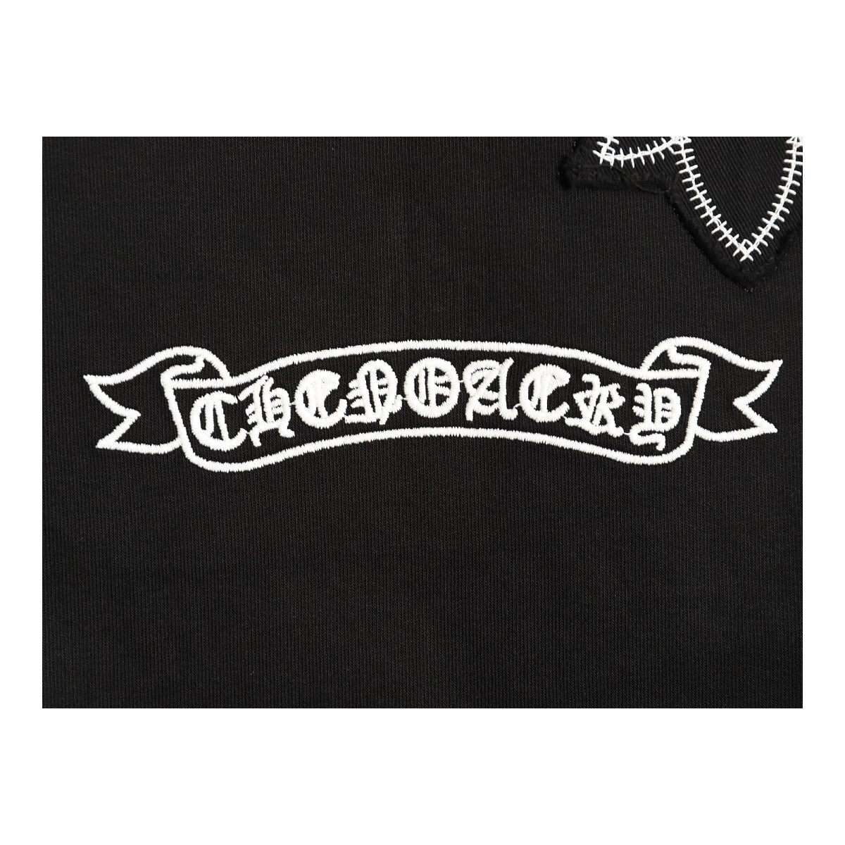 Chrome Hearts back cross applique detail