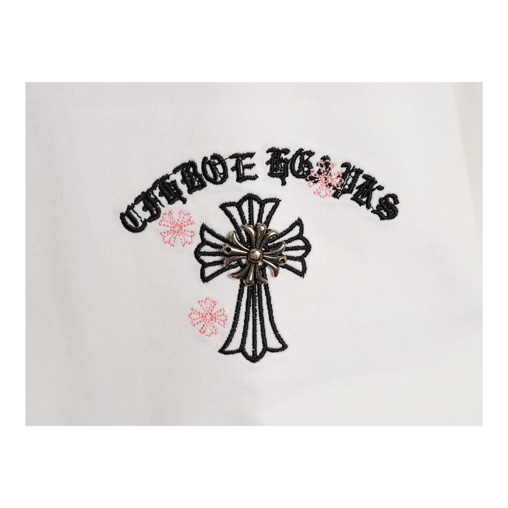 Chrome Hearts chest cross embroidery detail
