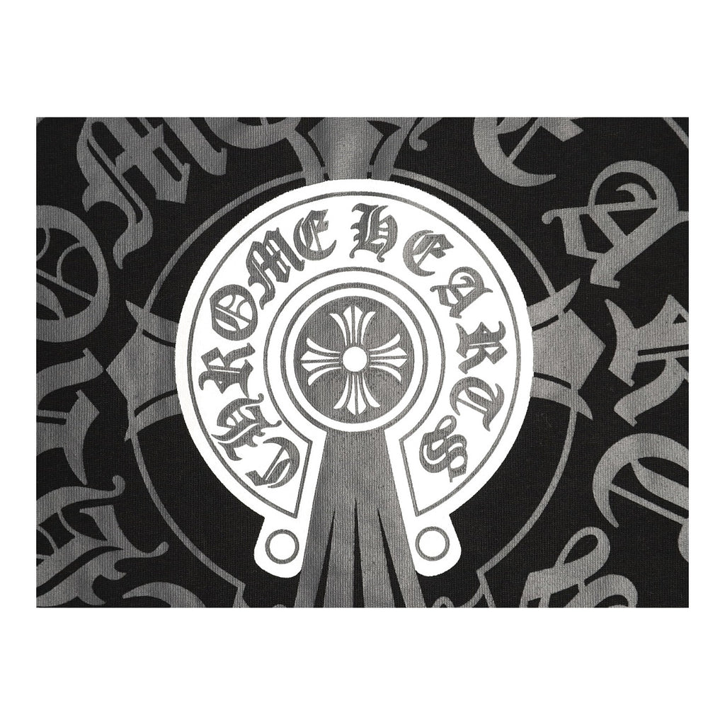 Chrome Hearts black front graphic detail