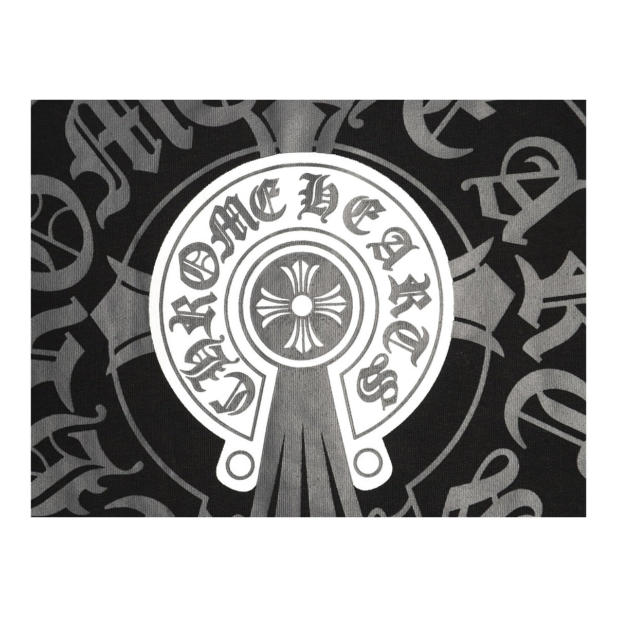 Chrome Hearts black front graphic detail