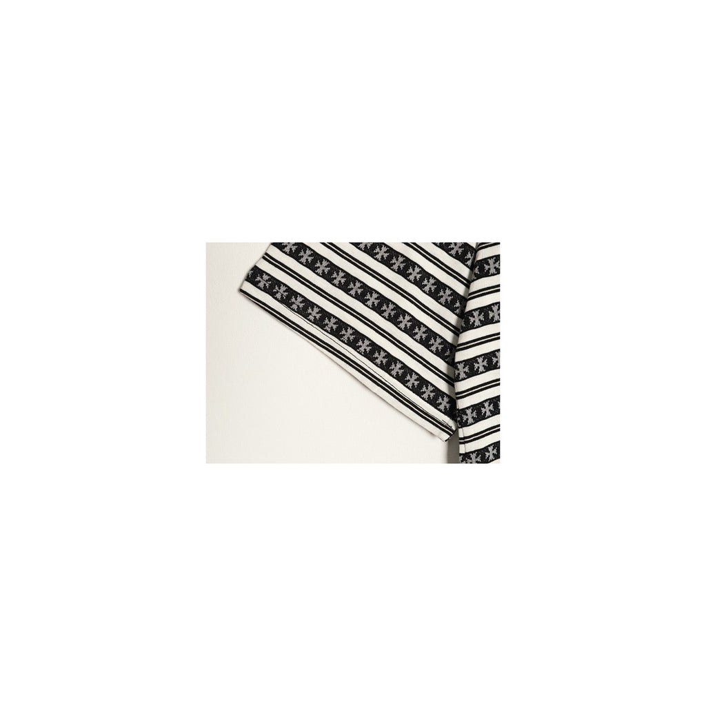 Chrome Hearts black and white striped sleeve construction detail