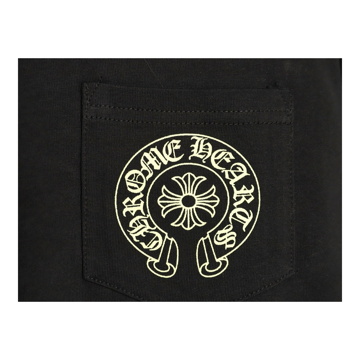 Chrome Hearts golden Horseshoe pocket graphic detail
