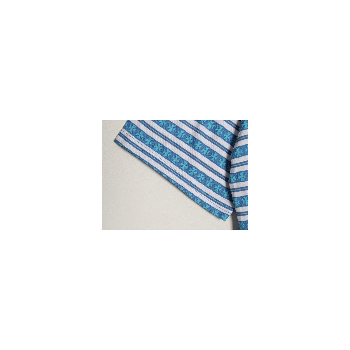 Chrome Hearts blue striped sleeve construction detail